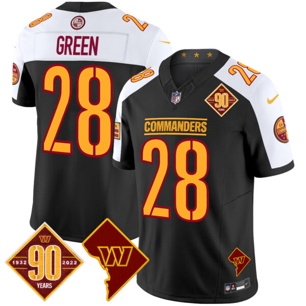 Men's Washington Commanders 90th Anniversary & Home Patch Vapor Limited Jersey - All Stitched - Image 14