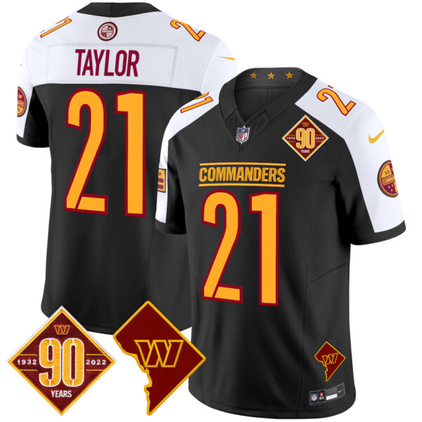 Men's Washington Commanders 90th Anniversary & Home Patch Vapor Limited Jersey - All Stitched - Image 13