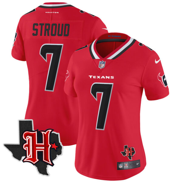 Women's Houston Texans 2024 Texas Patch Vapor Limited Jersey V5 - All Stitched - Image 25