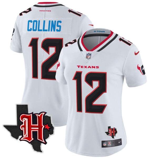 Women's Houston Texans 2024 Texas Patch Vapor Limited Jersey V5 - All Stitched - Image 8