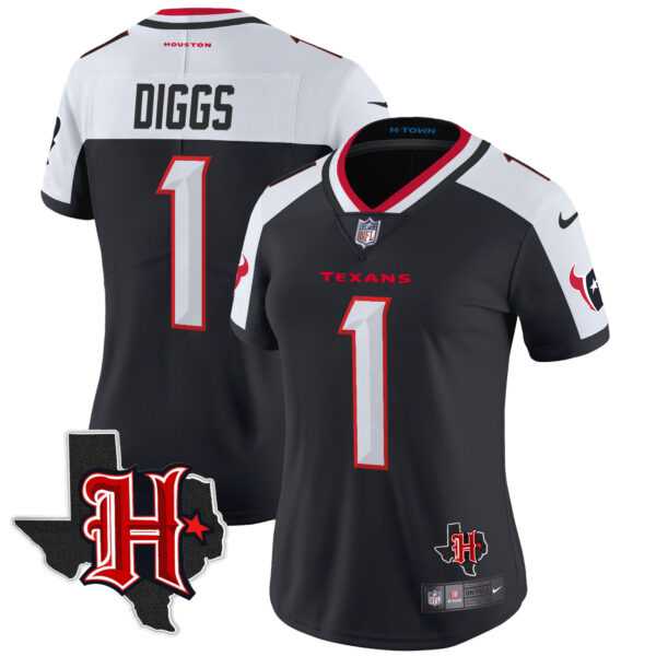 Women's Houston Texans 2024 Texas Patch Vapor Limited Jersey V5 - All Stitched - Image 18