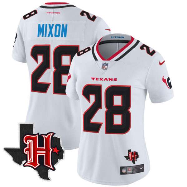 Women's Houston Texans 2024 Texas Patch Vapor Limited Jersey V5 - All Stitched - Image 3