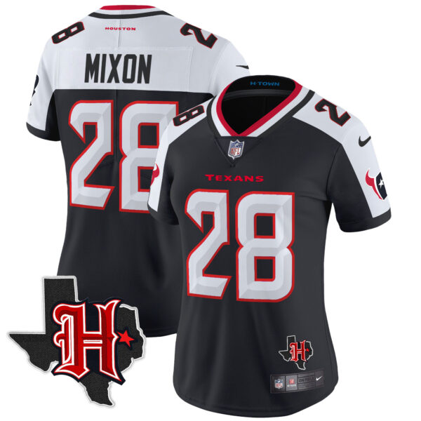 Women's Houston Texans 2024 Texas Patch Vapor Limited Jersey V5 - All Stitched - Image 19