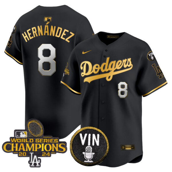 Men's Dodgers 2024 World Series Champions Patch Vapor Premier Limited Jersey V3 - All Stitched - Image 47