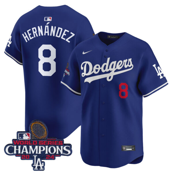 Men's Dodgers 2024 World Series Champions Patch Vapor Premier Limited Jersey - All Stitched - Image 17