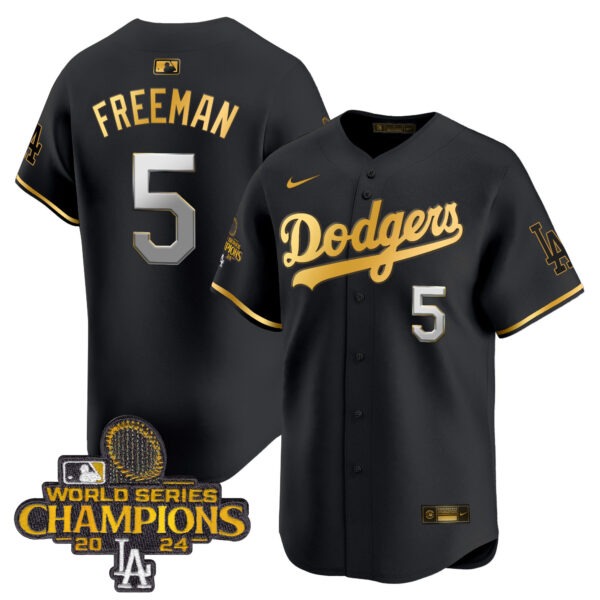 Men's Dodgers 2024 World Series Champions Patch Vapor Premier Limited Jersey - All Stitched - Image 43