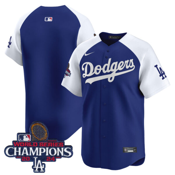 Men's Dodgers 2024 World Series Champions Patch Vapor Premier Limited Jersey - All Stitched - Image 40
