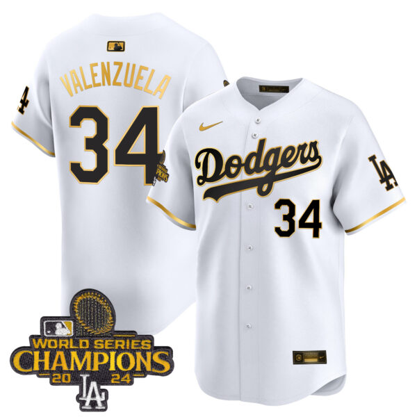 Men's Dodgers 2024 World Series Champions Patch Vapor Premier Limited Jersey - All Stitched - Image 51