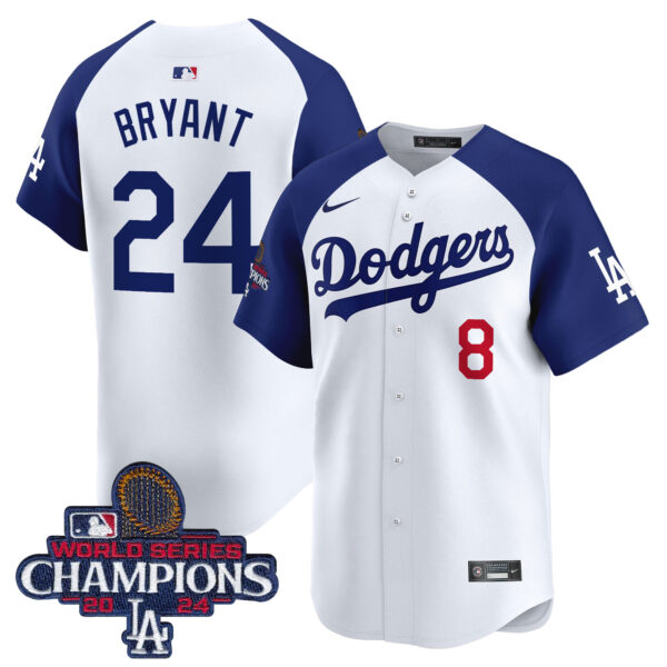 Men's Dodgers 2024 World Series Champions Patch Vapor Premier Limited Jersey - All Stitched - Image 25