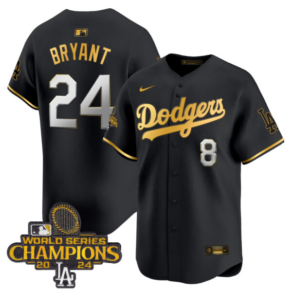 Men's Dodgers 2024 World Series Champions Patch Vapor Premier Limited Jersey - All Stitched - Image 45