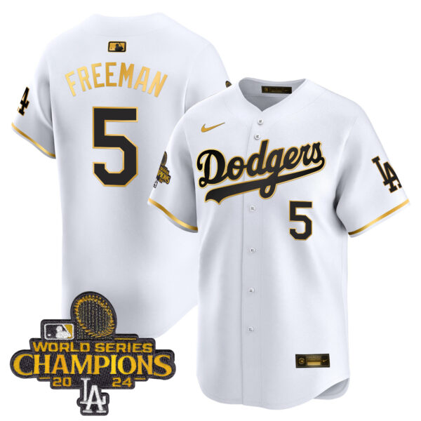 Men's Dodgers 2024 World Series Champions Patch Vapor Premier Limited Jersey - All Stitched - Image 53