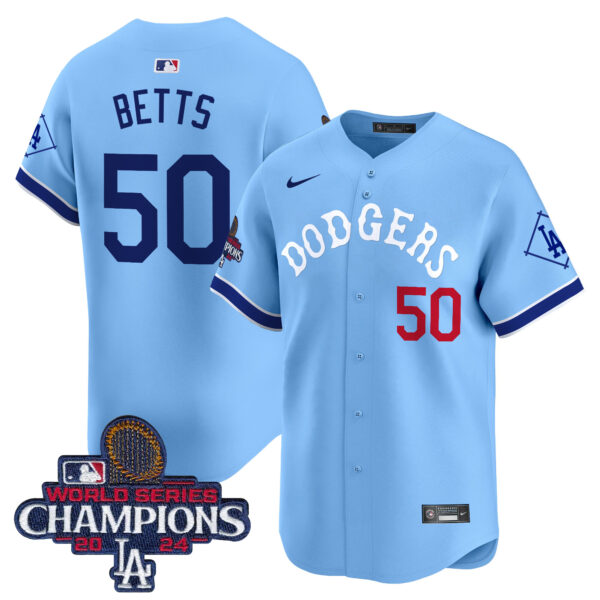 Men's Dodgers Tribute 2024 World Series Champions Vapor Premier Limited Jersey - All Stitched - Image 3