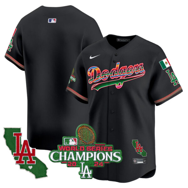 Men's Dodgers Mexico 2024 World Series Champions Vapor Premier Limited Jersey - All Stitched - Image 30