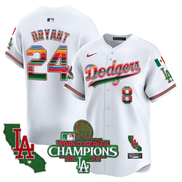 Men's Dodgers Mexico 2024 World Series Champions Vapor Premier Limited Jersey - All Stitched - Image 5