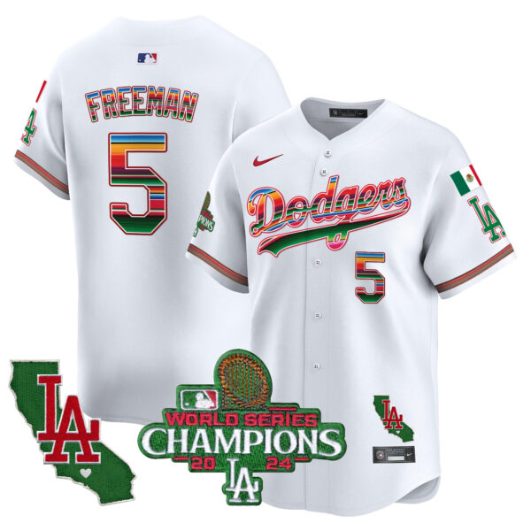 Men's Dodgers Mexico 2024 World Series Champions Vapor Premier Limited Jersey - All Stitched - Image 3