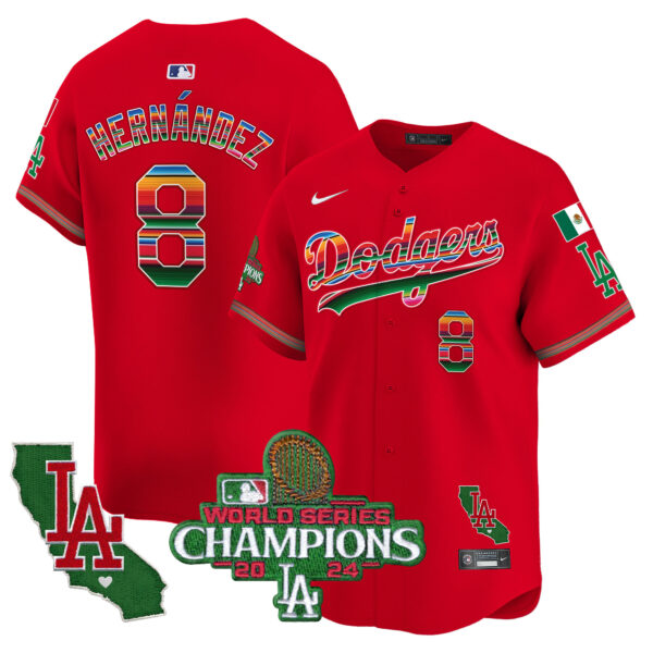 Men's Dodgers Mexico 2024 World Series Champions Vapor Premier Limited Jersey - All Stitched - Image 57
