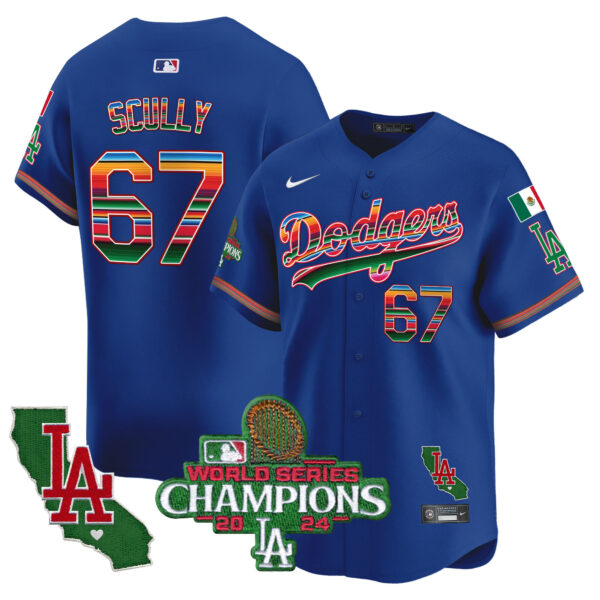 Men's Dodgers Mexico 2024 World Series Champions Vapor Premier Limited Jersey - All Stitched - Image 16