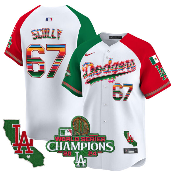 Men's Dodgers Mexico 2024 World Series Champions Vapor Premier Limited Jersey - All Stitched - Image 36