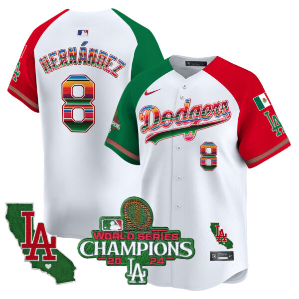 Men's Dodgers Mexico 2024 World Series Champions Vapor Premier Limited Jersey - All Stitched - Image 37