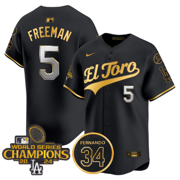 Men's Dodgers El Toro 2024 World Series Champions Patch Vapor Premier Limited Jersey - All Stitched - Image 43