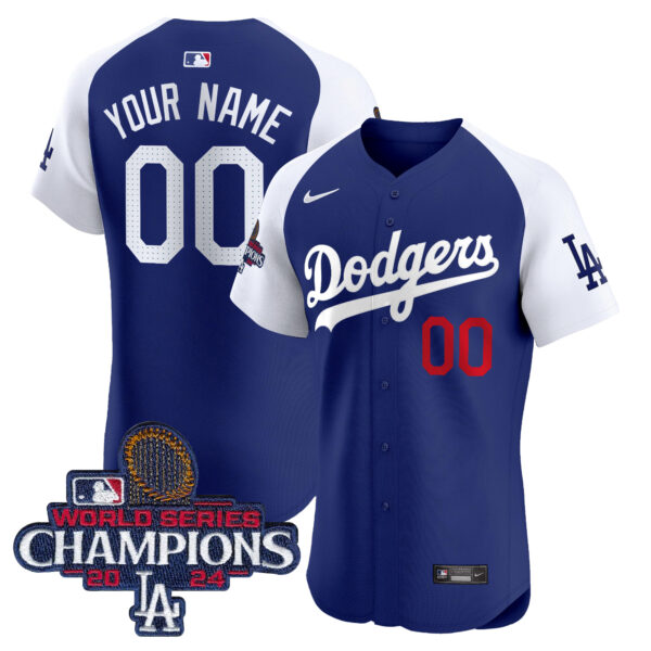 Dodgers 2024 World Series Champions Patch Vapor Premier Elite Custom Jersey - All Stitched - Image 4