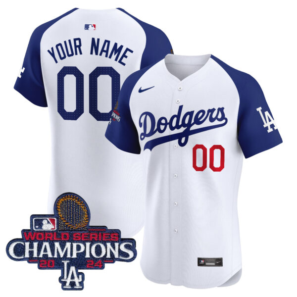 Dodgers 2024 World Series Champions Patch Vapor Premier Elite Custom Jersey - All Stitched - Image 3