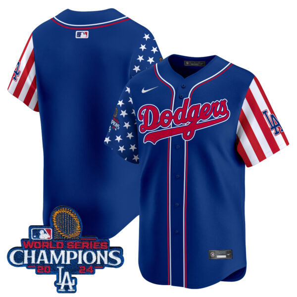 Men's Dodgers Memorial Day & 2024 World Series Champions Vapor Premier Limited Jersey - All Stitched - Image 36