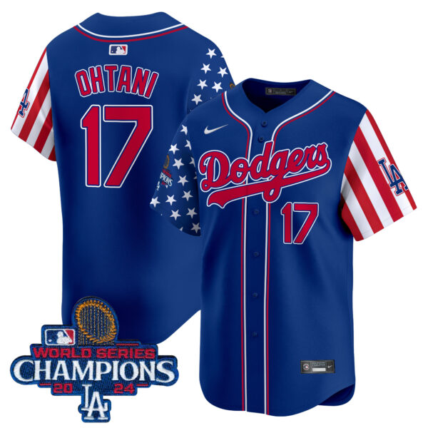 Men's Dodgers Memorial Day & 2024 World Series Champions Vapor Premier Limited Jersey - All Stitched - Image 26