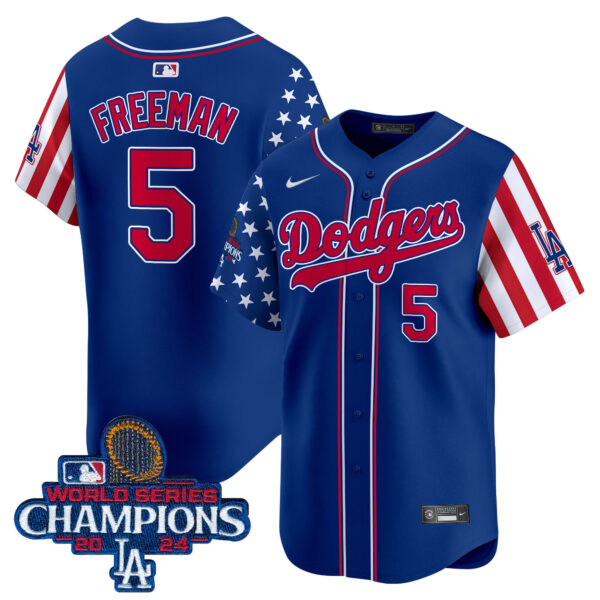 Men's Dodgers Memorial Day & 2024 World Series Champions Vapor Premier Limited Jersey - All Stitched - Image 27