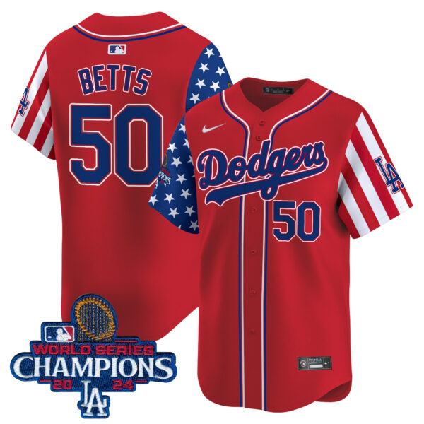 Men's Dodgers Memorial Day & 2024 World Series Champions Vapor Premier Limited Jersey - All Stitched - Image 16