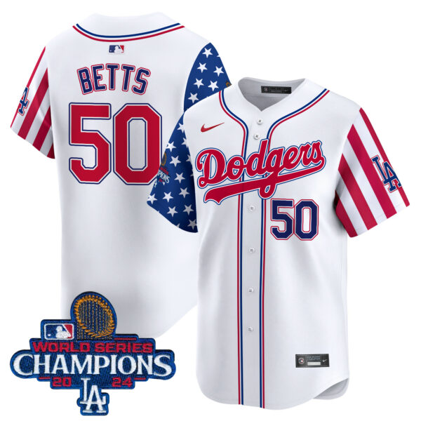 Men's Dodgers Memorial Day & 2024 World Series Champions Vapor Premier Limited Jersey - All Stitched - Image 4