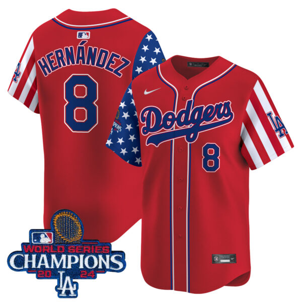 Men's Dodgers Memorial Day & 2024 World Series Champions Vapor Premier Limited Jersey - All Stitched - Image 19