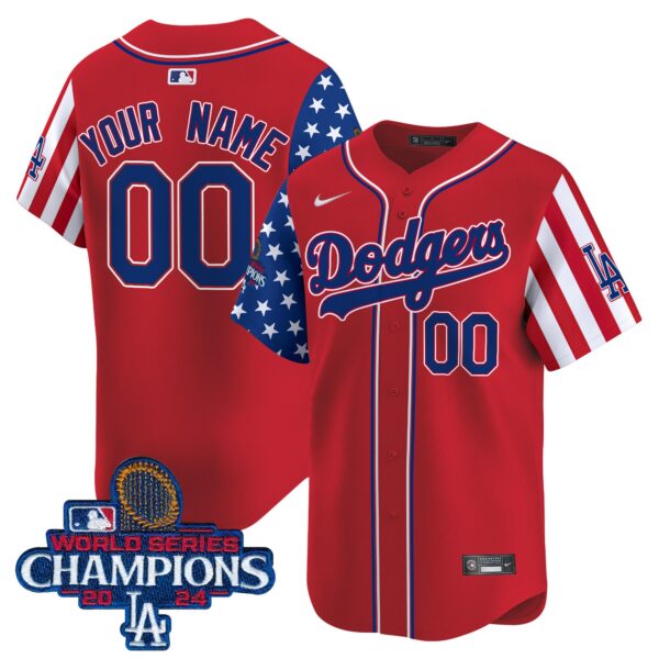 Dodgers American Style 2024 World Series Champions Vapor Premier Limited Custom Jersey - All Stitched - Image 2