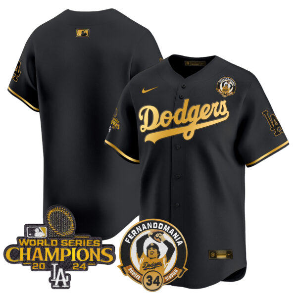 Men's Dodgers Fernando & 2024 World Series Champions Patch Vapor Premier Limited Jersey - All Stitched - Image 10
