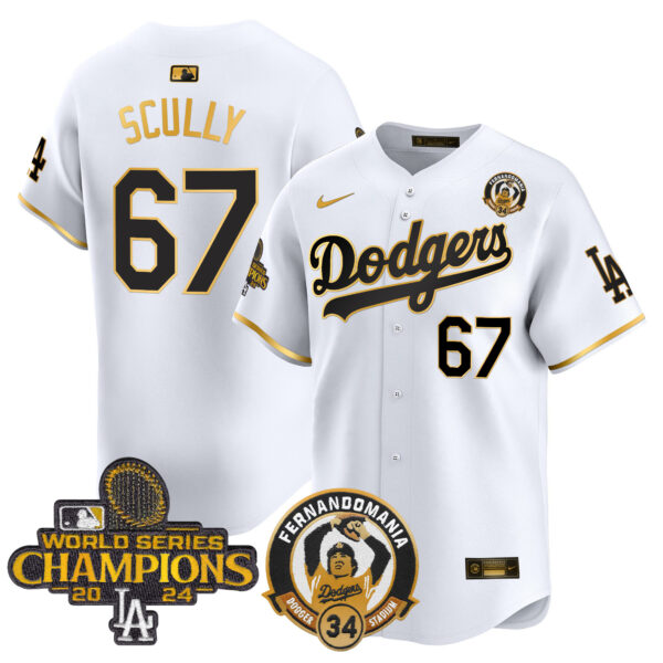 Men's Dodgers Fernando & 2024 World Series Champions Patch Vapor Premier Limited Jersey - All Stitched - Image 16