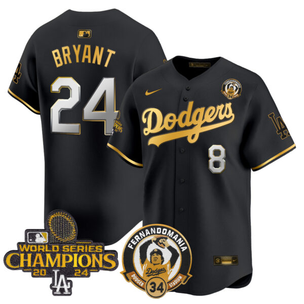 Men's Dodgers Fernando & 2024 World Series Champions Patch Vapor Premier Limited Jersey - All Stitched - Image 5