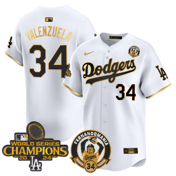 Men's Dodgers Fernando & 2024 World Series Champions Patch Vapor Premier Limited Jersey - All Stitched - Image 11