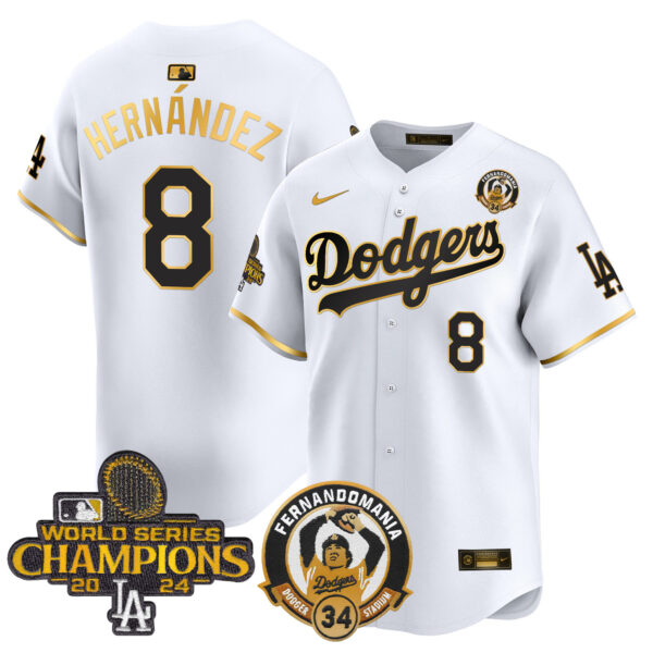 Men's Dodgers Fernando & 2024 World Series Champions Patch Vapor Premier Limited Jersey - All Stitched - Image 17