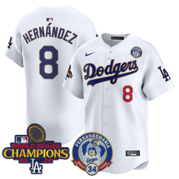 Men's Dodgers Fernando & 2024 World Series Champions Patch Vapor Premier Limited Jersey - All Stitched - Image 27