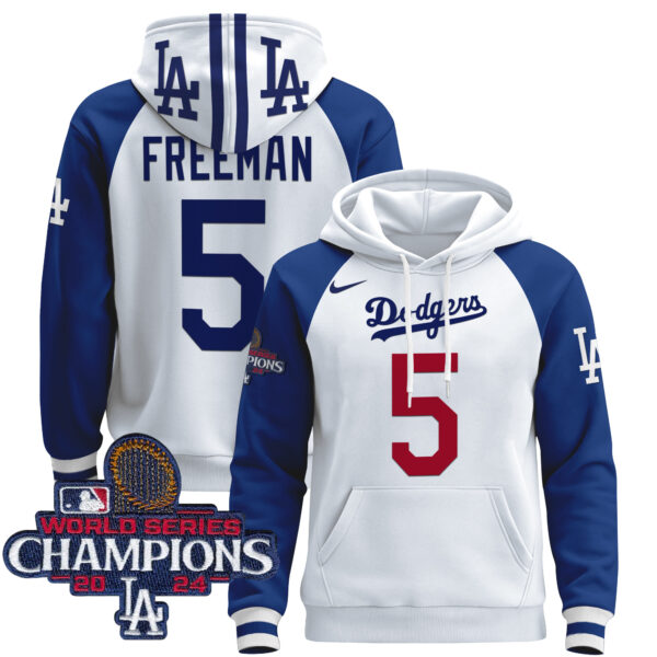 Men's Dodgers 2024 World Series Champions Pullover Hoodie - All Stitched - Image 23