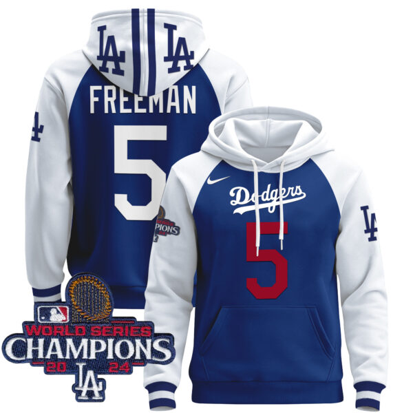 Men's Dodgers 2024 World Series Champions Pullover Hoodie - All Stitched - Image 33