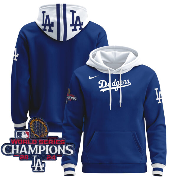 Men's Dodgers 2024 World Series Champions Pullover Hoodie - All Stitched - Image 20