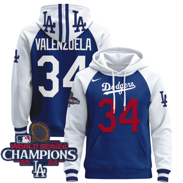 Men's Dodgers 2024 World Series Champions Pullover Hoodie - All Stitched - Image 31