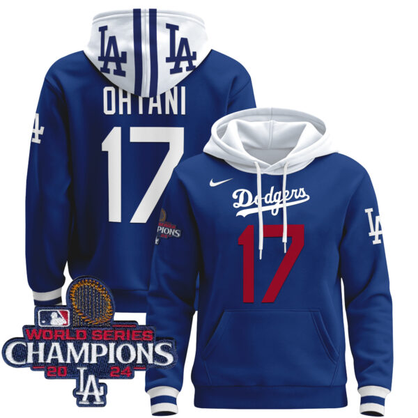 Men's Dodgers 2024 World Series Champions Pullover Hoodie - All Stitched - Image 12