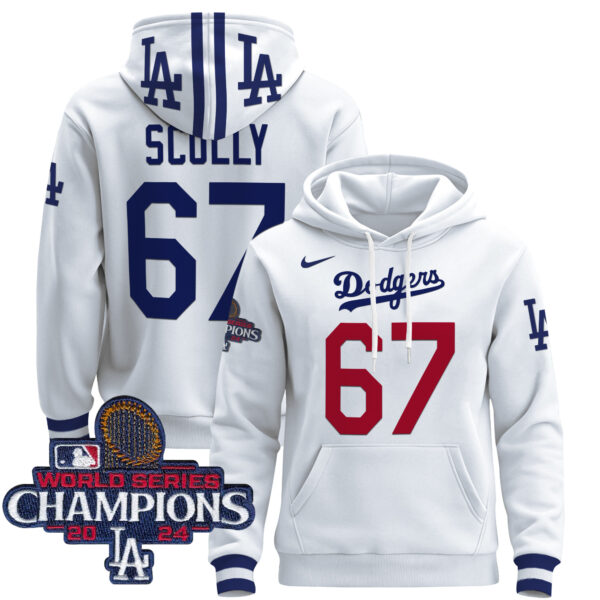 Men's Dodgers 2024 World Series Champions Pullover Hoodie - All Stitched - Image 6