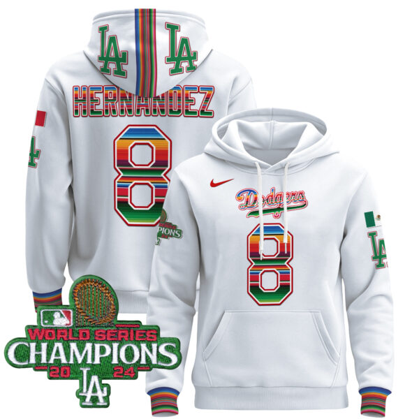 Men's Dodgers Mexico 2024 World Series Champions Pullover Hoodie - All Stitched - Image 7