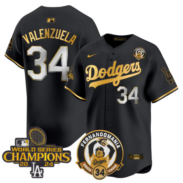 Men's Dodgers Fernando & 2024 World Series Champions Patch Vapor Premier Limited Jersey V2 - All Stitched - Image 41