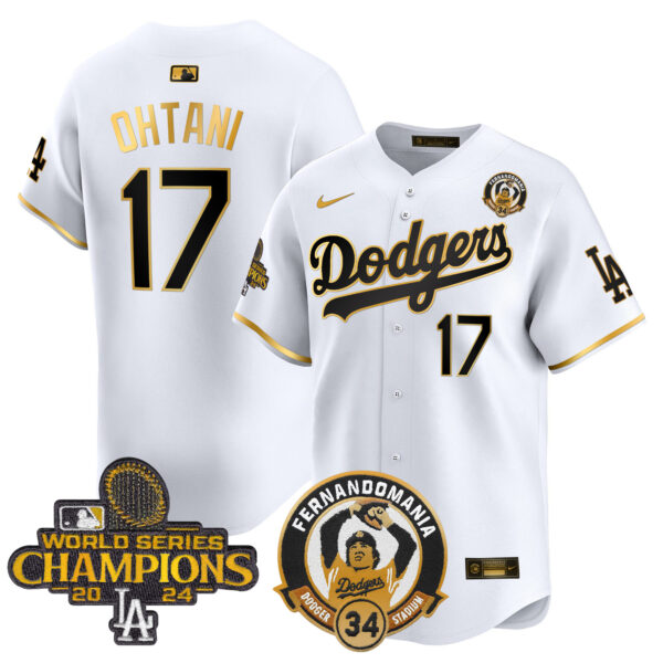 Men's Dodgers Fernando & 2024 World Series Champions Patch Vapor Premier Limited Jersey V2 - All Stitched - Image 52
