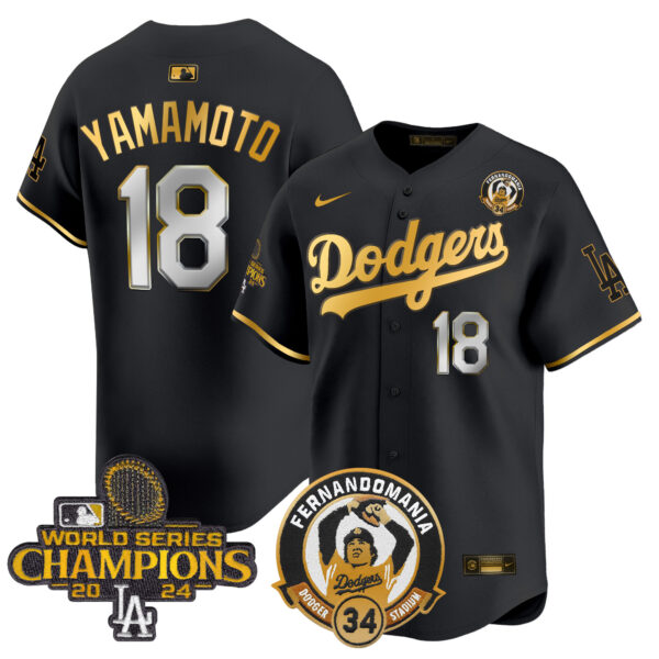 Men's Dodgers Fernando & 2024 World Series Champions Patch Vapor Premier Limited Jersey V2 - All Stitched - Image 48