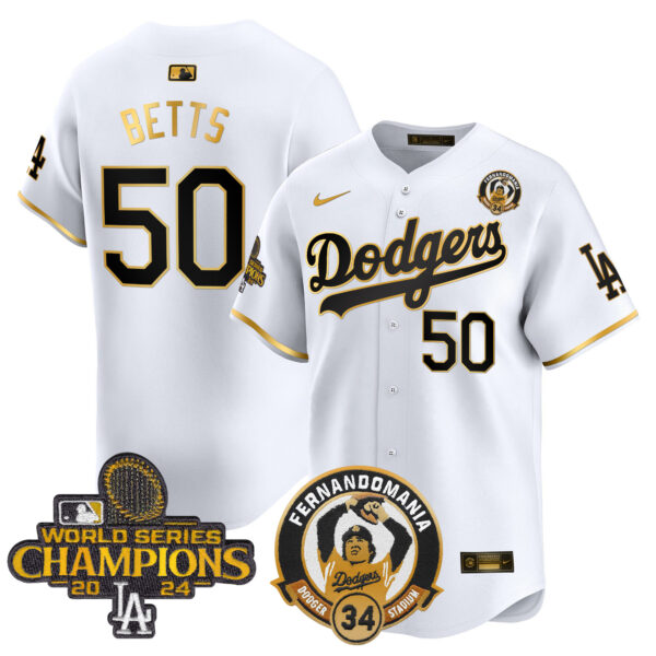 Men's Dodgers Fernando & 2024 World Series Champions Patch Vapor Premier Limited Jersey V2 - All Stitched - Image 54